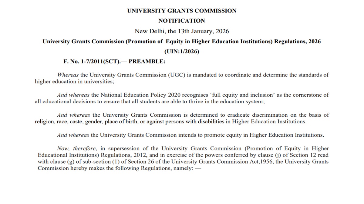 Equity Committee for Discrimination Cases; Check New Rules Here